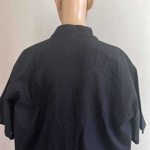 WNW Wayan Button Up Shirt Mens Embroidered Short Sleeve Size XL - Picture 5 of 11